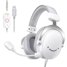 FIFINE 3.5mm/USB Gaming Headset for XBOX,PC,PS4/PS5,7.1 Surround Sound Wired Headphones with Soft Earmuffs,Volume Control,Detachable Microphone for S
