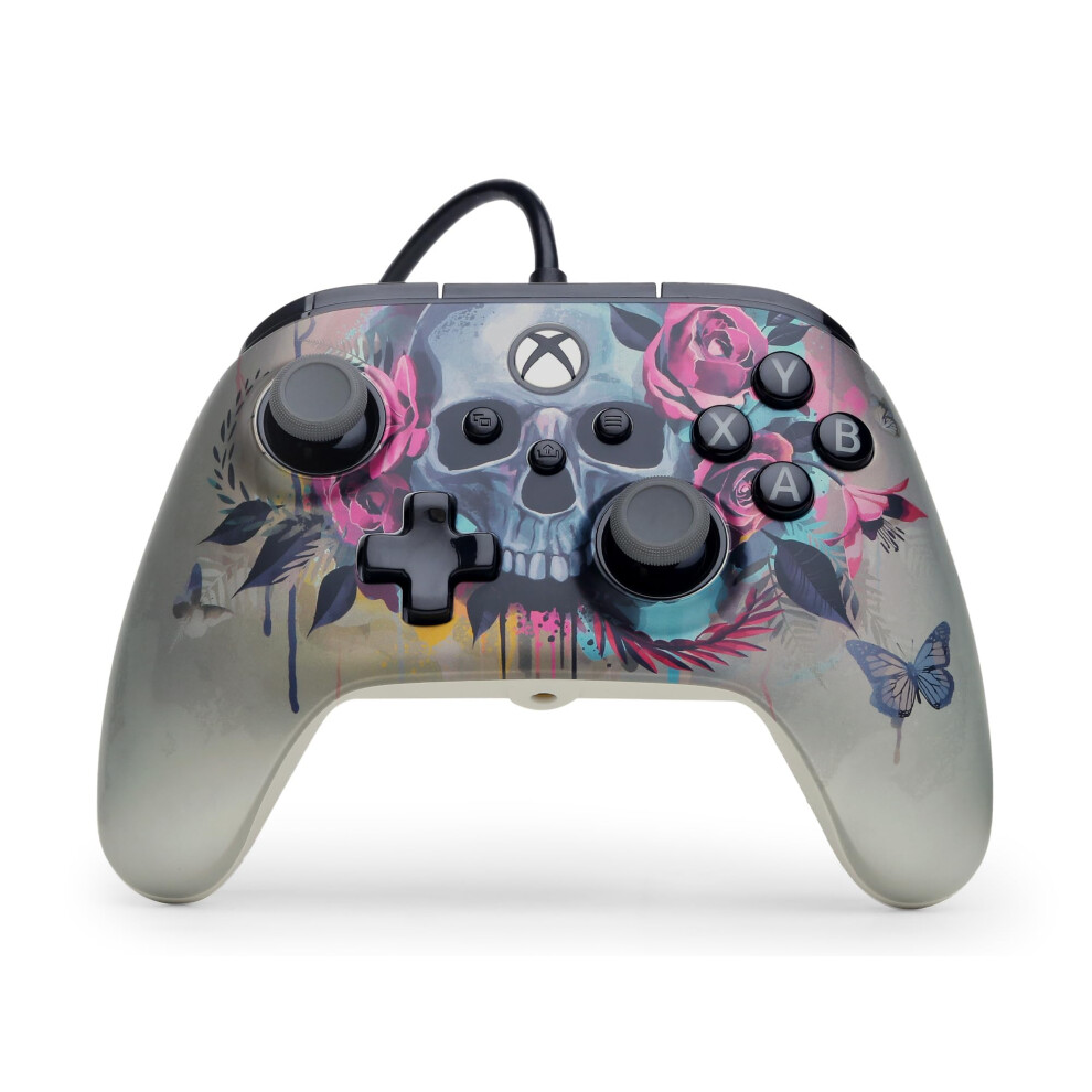 Powera Advantage Plus Wired Controller For Xbox Series X|S - Bloom & Gloom, Officially Licensed, Adjustable Height Thumbsticks, Hall Effect, Mappable 5005825500310