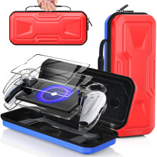 Accessories Bundle for PlayStation Portal, Carry Case with Hard Clear Protective Cover and Tempered Glass Screen Protector, Portable Hard Shell Trave