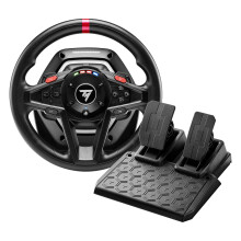 Thrustmaster T128 Racing Wheel – Hybrid Drive Force Feedback – Built-in Engine Speed LEDs – T2PM Magnetic Pedals – Official PlayStation Licens