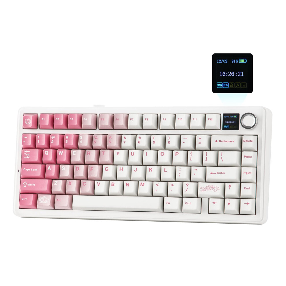 Epomaker X Aula F75 Max Wireless Mechanical Keyboard With Tft Screen And Knob, Gasket Keyboard In 75% Us Layout, Hot Swappable Gaming Keyboard For Pc 5007233796958