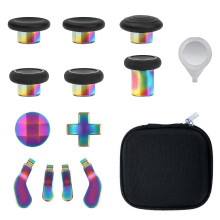 13 in 1 Metal Thumbsticks for Xbox Elite Controller Series 2 Accessories, Replacement Magnetic Buttons Kit Includes 6 Metal Plating Joysticks, 4 Padd