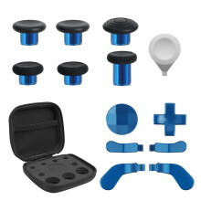 13 in 1 Metal Thumbsticks for Xbox Elite Controller Series 2 Accessories, Replacement Magnetic Buttons Kit Includes 6 Metal Plating Joysticks, 4 Padd