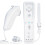 Remote Controller for Wii, TechKen Built-in 2 in 1 Motion Plus with Silicon Case and Nunchuck (White) 1