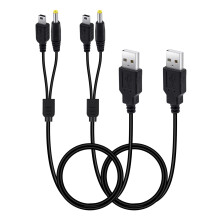 Mcbazel 2PCS Charging Cable for PSP 1000/2000/3000/PS3,2 in 1 USB Data Transfer Charger Cable Lead Charging Cord for PSP 1000 2000 3000,Black