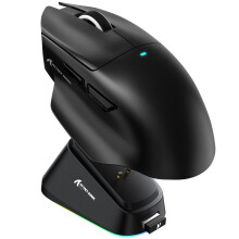 ATTACK SHARK V6 65g SUPERLIGHT Mouse with Magnetic Charging Dock, PixArt PAW3311 Gaming Sensor, 25000 DPI, 500 mAh Battery, BT/Wireless/Wired Ergonom