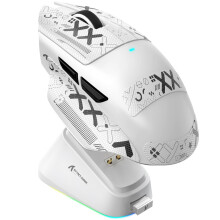 ATTACK SHARK V6 65g SUPERLIGHT Mouse with Magnetic Charging Dock, PixArt PAW3311 Gaming Sensor, 25000 DPI, 500 mAh Battery, BT/Wireless/Wired Ergonom