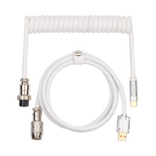 EPOMAKER Puff Aviator Coiled USB Cable, Type C Detachable Mechanical Gaming Keyboard Cable for Win/Mac/Gamers, Suitable for RT100/TH68 PRO/TH80 PRO/T