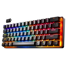 SteelSeries Apex Pro Mini Wireless - HyperMagnetic Gaming Keyboard - World's Fastest Keyboard - Compact 60% Form Factor - Adjustable Actuation - RGB