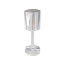 Eglo Cordless LED Table lamp Lucignano, Wireless Battery Bedside Light, USB Rechargable Indoor Lighting, RGB Colour Change, Transparent Plastic, Touc