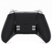eXtremeRate Replacement Bottom Shell Case for Xbox Elite Series 2 Controller, Custom Black Back Housing Shell Cover for Xbox Elite Series 2 Core Wire