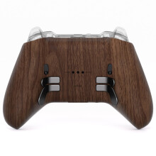 eXtremeRate Replacement Bottom Shell Case for Xbox Elite Series 2 Controller, Wood Grain Back Housing Shell Cover for Xbox Elite Series 2 Core Wirele