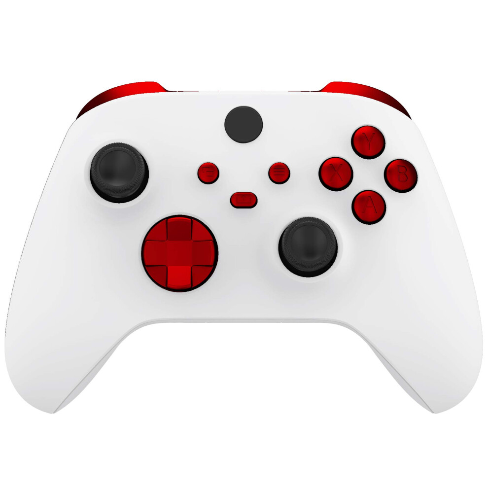 Extremerate Replacement Buttons For Xbox Core Wireless Controller, Scarlet Diy Accessories Lb Rb Lt Rt Bumpers Trigers Dpad Abxy Start Back Sync Red 5004023133467