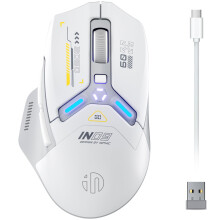 inphic IN9 Gaming Mouse Wireless, Real Tri-Mode 2.4G Wireless/Type-C Wired/Bluetooth Mouse, 10k DPl, Fully Programmable, RGB Lighting, Hyperspeed Rech