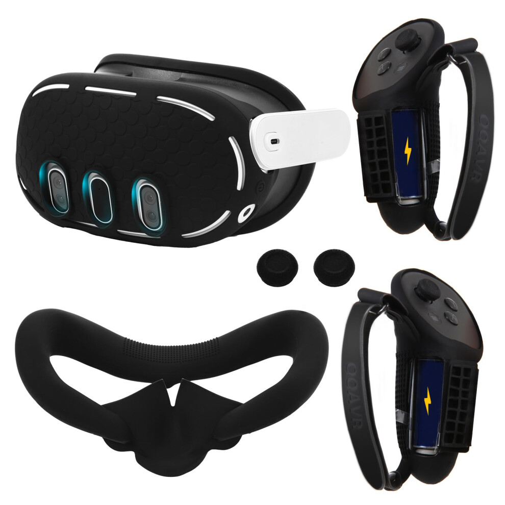 Photos - Other for Computer OOAVR VR Headset Protective Accessory Set for Meta Quest 3, Controller Grips, Shell Cover, Silicone Face Pad, Thumbstick Cov