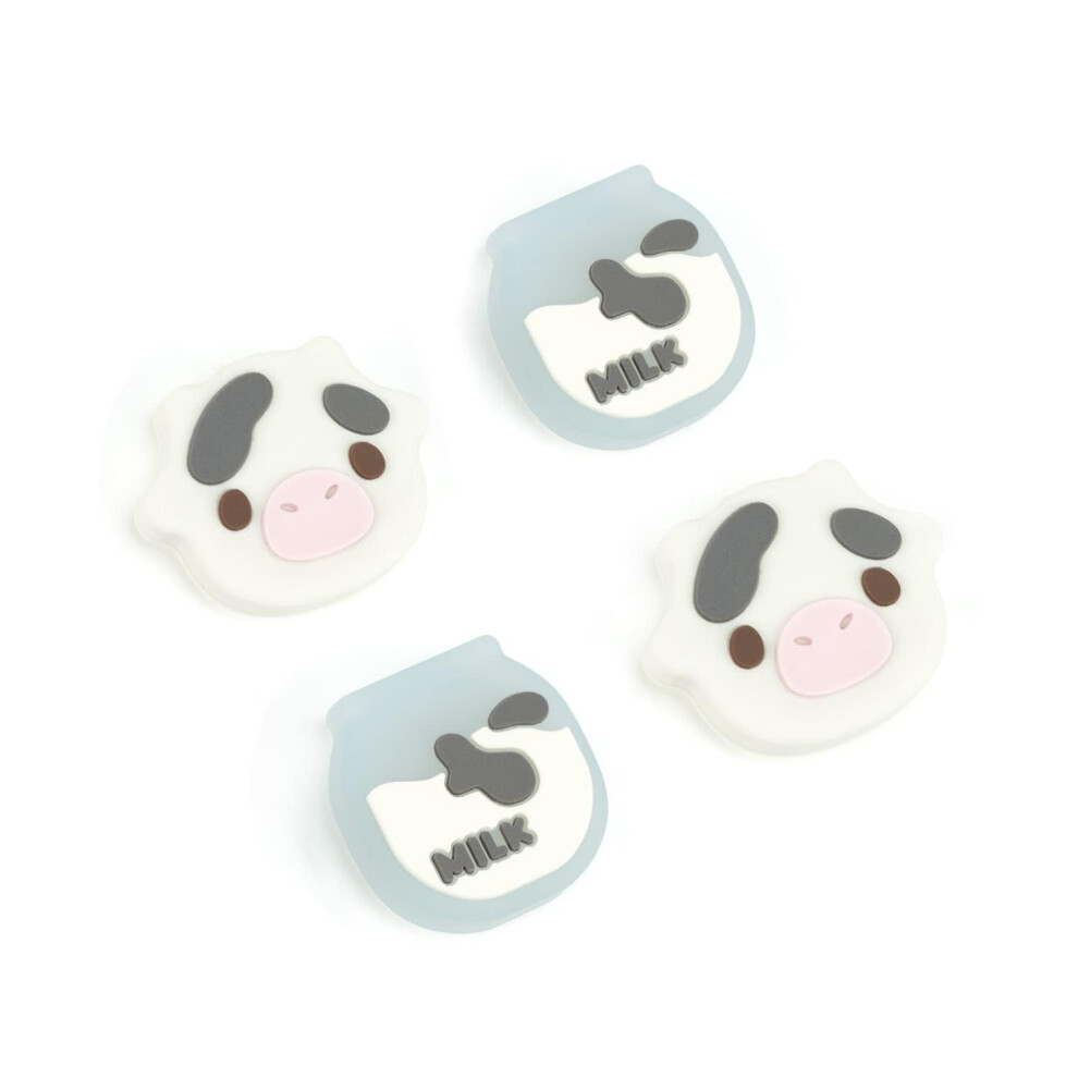 Geekshare Cute Silicone Joycon Thumb Grip Caps, Joystick Cover Compatible With Nintendo Switch/Oled/Switch Lite,4Pcs - Dairy Cow 5006982845825