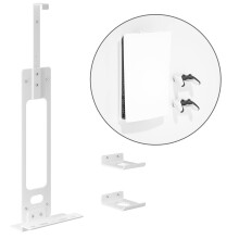 Upgraded Adjustable Console Holder Wall Mount for PS5: Black Gaming Stand for PlayStation 5/PS5 Slim/Pro Digital Disc Edition With 2 Controller Kits