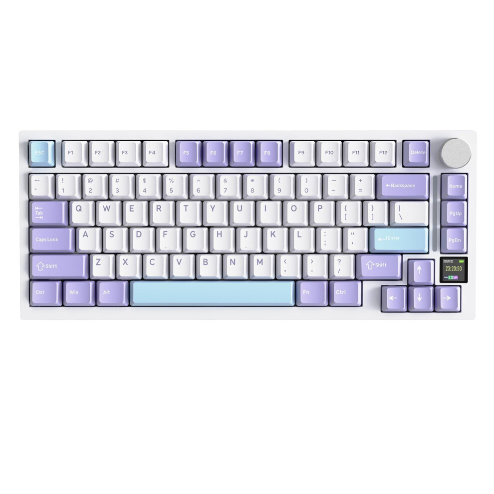 Attack Shark X820 Ultra Wireless Mechanical Keyboard With Tft Smart Display & Knob, 75% Hot Swappable Gaming Keyboard, Bt/2.4G/Wired, Rgb South Facin 5008126344546