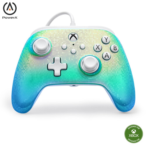 PowerA Advantage Wired Controller for Xbox Series X|S - Disco Ball, gamepad, wired video game controller, gaming controller, USB-C, Works with Xbox O