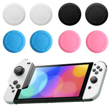 Replacement Button Caps for Switch Joycon, 8PCS Thumbsticks Protector Covers for Switch/Lite Silicone Protective Accessories for Joystick 3D Grips Ca
