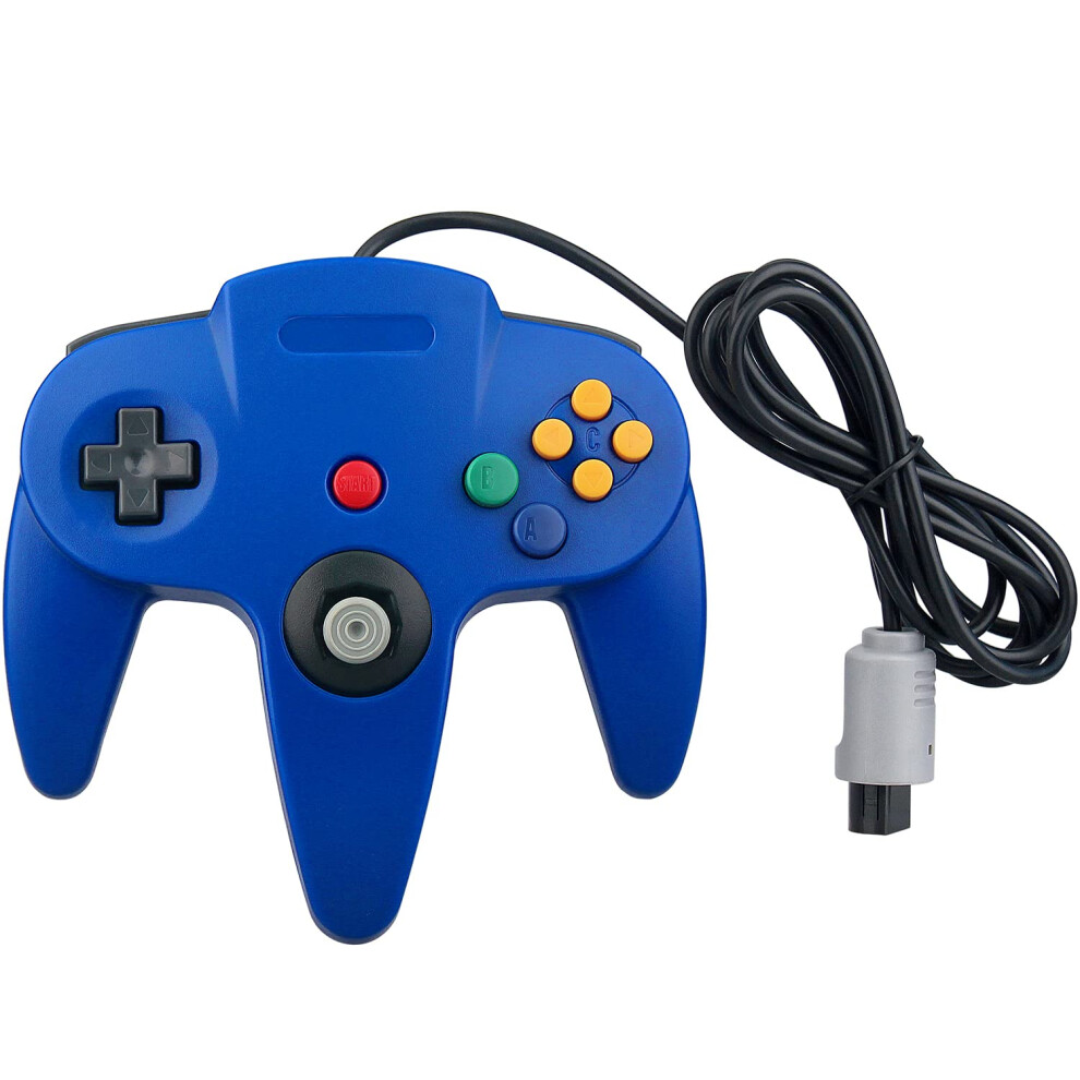 Ostent Wired Controller Gamepad Joystick Joypad For Nintendo 64 N64 Console Video Games Color Blue 5000909247938