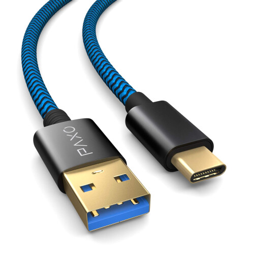 Compatible with PS5 controller, C charging cable, cable, 3m compatible with Sony Playstation 5, Microsoft Xbox Wireless Controller blue-black