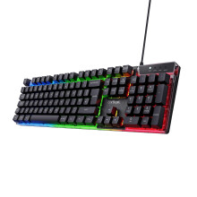 Trust Gaming GXT 835 Azor Gaming Keyboard with QWERTY UK Layout, LED Lighting, Game Mode, 12 Multimedia Keys, Anti-ghosting, Membrane Wired USB Keybo