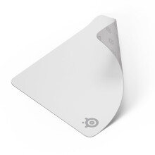 SteelSeries QcK Large Gaming Mousepad - White - Non-Slip Silicone Rubber Base - Peak Tracking and Stability - Optimized for Gaming Sensors - 450 mm x
