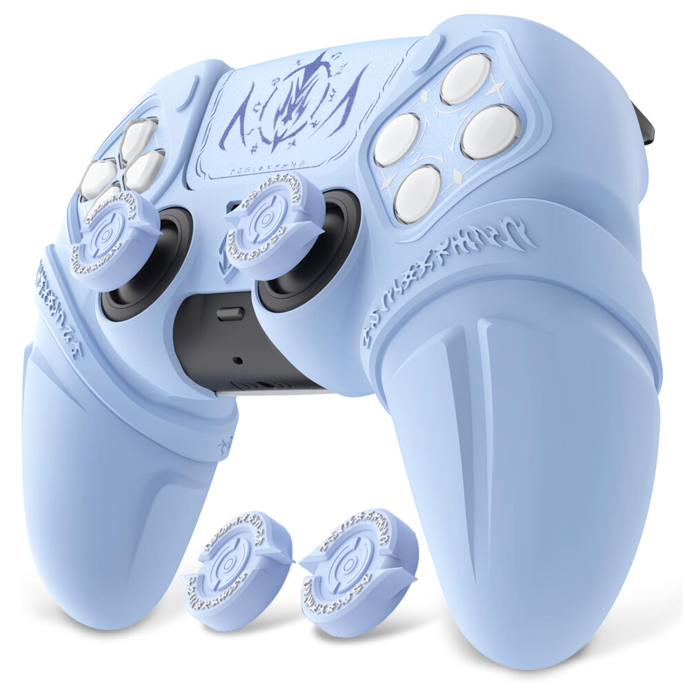 Playvital Runes Edition Silicone Cover Skin For Ps5 Controller With Thumb Grips & Touchpad Skin & D-Pad Area Sticker, Anti-Slip Controller Grip Cover 5003959058042
