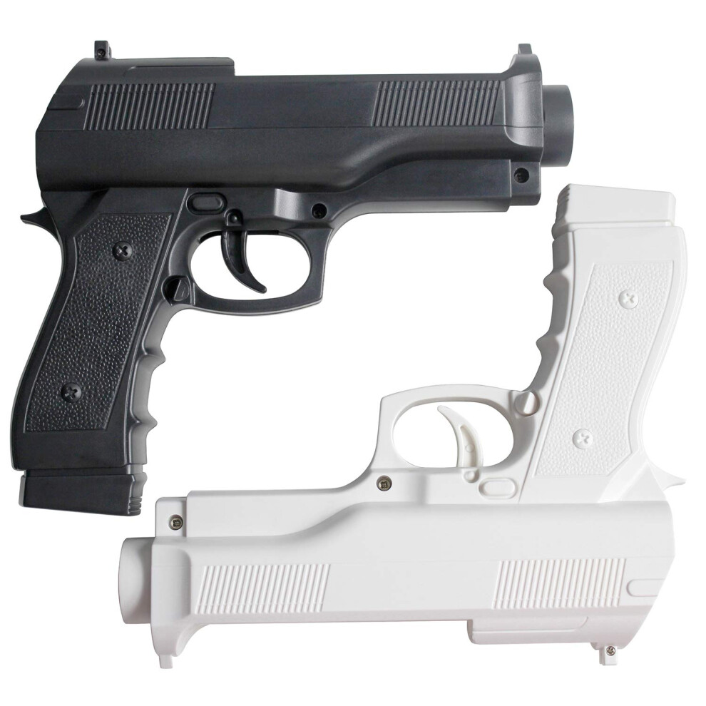Ostent Gun Pistol Shooting Sport Video Game Compatible For Nintendo Wii Remote Controller Pack Of 2 Light 5009751114726