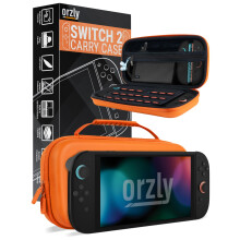 Orzly Carry Case for Nintendo Switch 2 2025 Console 7.9 inch Screen Protection Hard Case with Smart Storage for Accessories and Games Pockets Gift Bo
