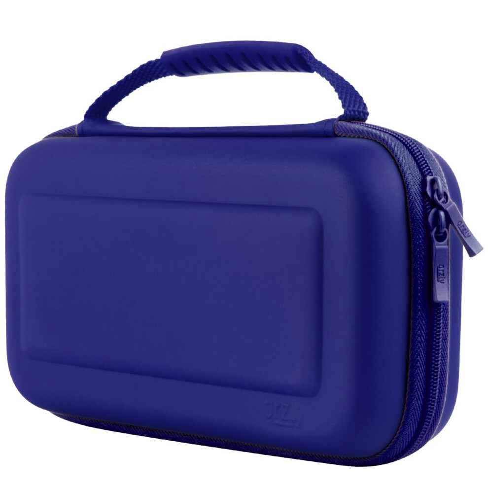 Orzly Carrying Case For Nintendo Switch Oled And Switch Console - Protective Hard Portable Travel Case Shell Pouch For Nintendo Switch Console & Blue 5007212419687