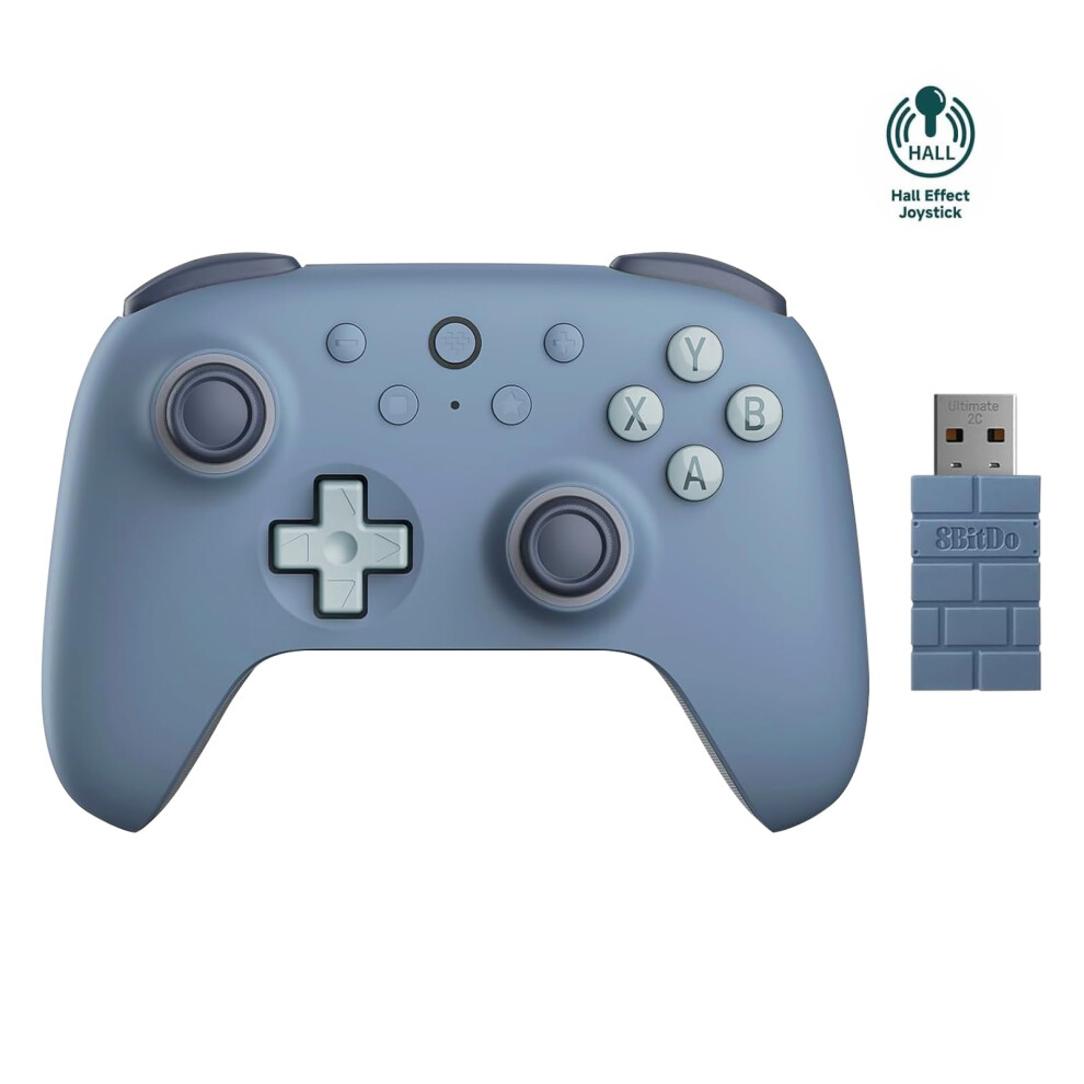 8Bitdo Ultimate 2C Wireless Controller For Windows Pc And Android, With 1000Hz Polling Rate, Hall Effect Joysticks And Hall Triggers, And Remappable 5006364240101