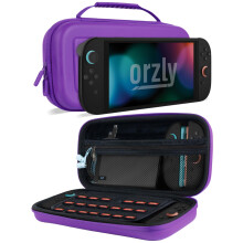 Orzly Carry Case for Nintendo Switch 2 2025 Console 7.9 inch Screen Protection Hard Case with Smart Storage for Accessories and Games Pockets Gift Bo
