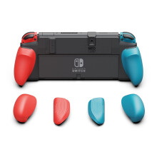 Skull & Co. NeoGrip for Nintendo Switch OLED and Regular Model: An Ergonomic Grip Hard Shell with Replaceable Grips [to fit All Hands Sizes] [No Carr