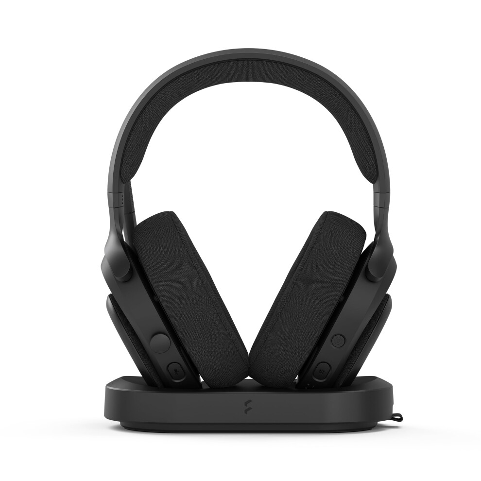Photos - Desktop PC Fractal Design Scape Dark - Wireless PC Gaming Headset - Detachable Flip-To-Mute Microphone with Noise Cancellation - Batter
