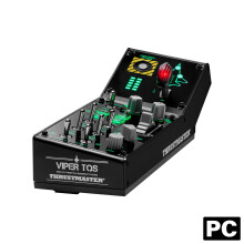 Thrustmaster Viper Panel for PC, Backlit Control Panel, For Use with Viper TQS or Standalone, 43 Metal Action Buttons, Jettison, Trim, Landing Gear,