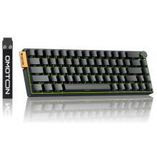 OMOTON 65% Aluminum Mechanical Gaming Keyboard, Hall Effect Magnetic Switch Keyboard Wired, 0.01ms Rapid Trigger, PBT Side-Printed Keycaps, RGB, Knob