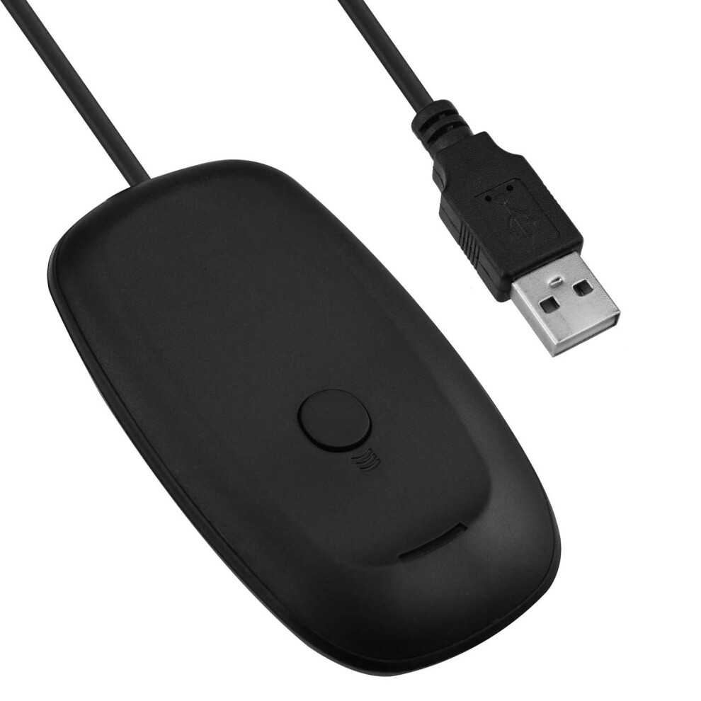 Mcbazel Wireless Usb 2.0 Gaming Receiver Adapter For Microsoft Xbox 360 Desktop Pc Laptop Gaming - Black 5004387044454