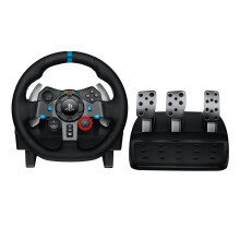 Logitech G G29 Driving Force Racing Wheel and Floor Pedals, Real Force Feedback, Stainless Steel Paddle Shifters, Steering Wheel Cover for PS5, PS4,