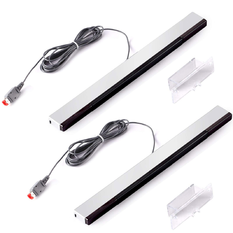 Fpxnb 2 Pcs Replacement Motion Sensor Bars For Nintendo Wii & Wiiu Game Console, Wired Infrared Ir Ray Sensors (Pack Of 2) 5008424870419