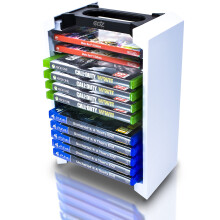 Game Storage Tower – Universal Games Storage Tower – Stores 12 Game or Blu-Ray Disks – Game Tower Rack for PS4, PS5, Xbox One, Xbox Series X/S,