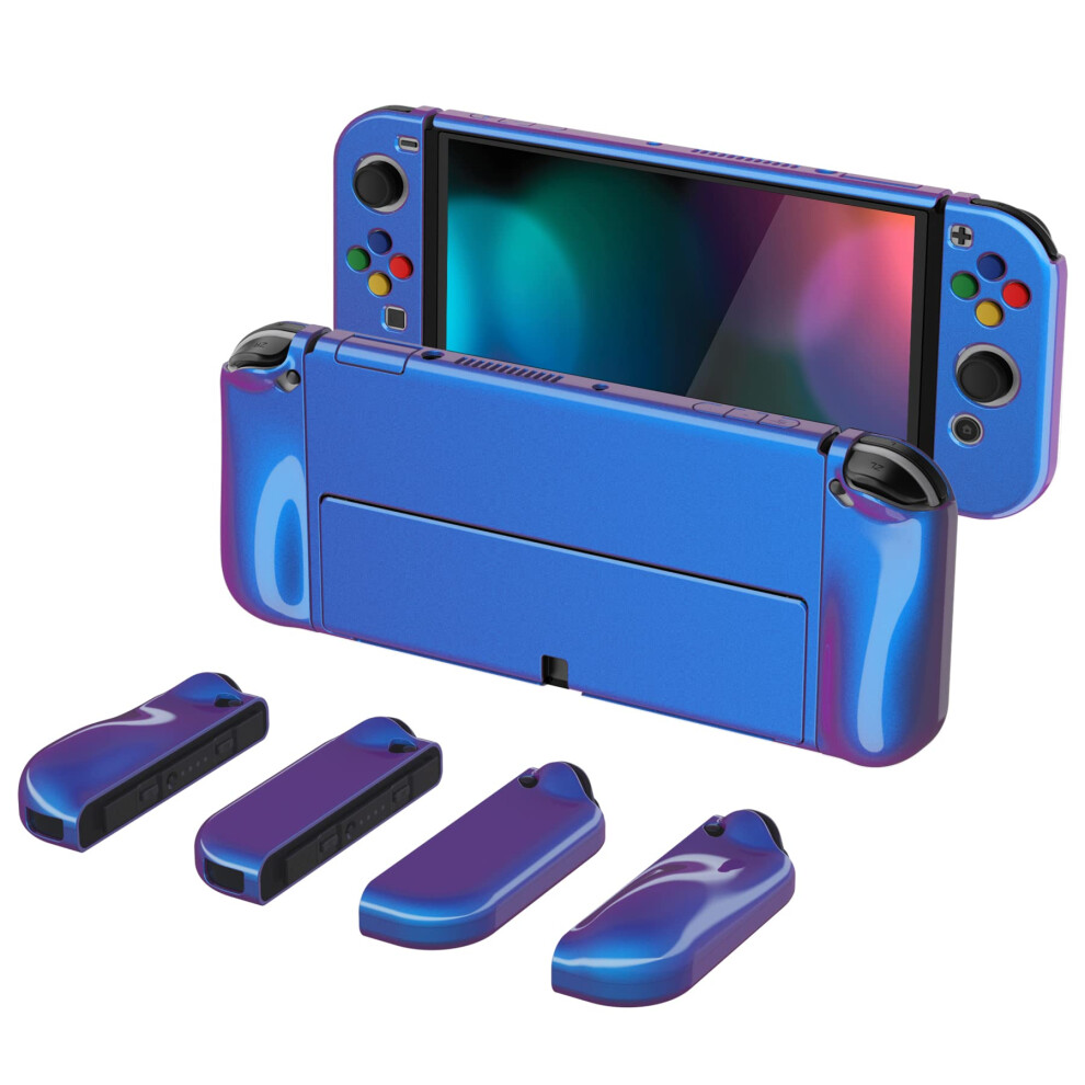 Playvital Altergrips Glossy Protective Slim Case For Nintendo Switch Oled, Ergonomic Grip Cover For Joycon, Dockable Hard Shell For Switch Oled W/Thu 5005370642404