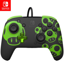 PDP Switch Rematch Wired controller 1-UP Glow in the dark Officially Licensed by Nintendo - Customizable buttons, sticks, triggers, and paddles - Erg