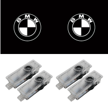 4-delige set deurwelkomstlampen en sfeerverlichting, compatibel met BMW logo projectielampen voor 1 tot en met 7-serie, X1 tot en met X7-serie en M-se