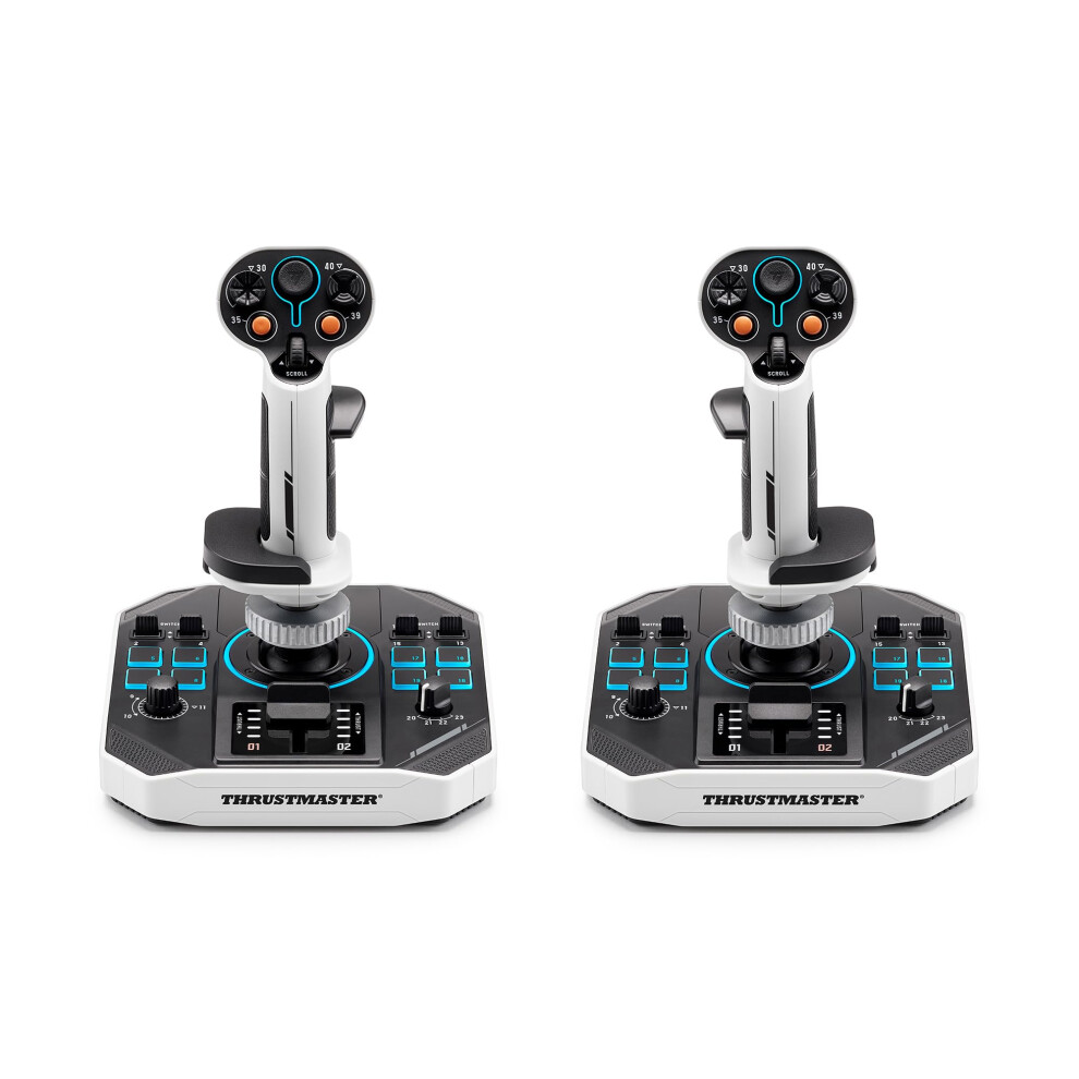 Thrustmaster Sol-R 2 Hosas Space Sim Duo – Dual Flight Stick Set For Pc – 88 Action Buttons, Magnetic Precision (H.e.a.r.t) & Ambidextrous Design