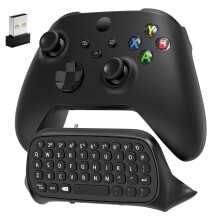 Keyboard for Xbox Series X/S/Xbox One/One X/S, Elite One/2 Controller, Wireless Game Chatpad Keypad with USB Receiver, Built-in Speaker &3.5mm Audio