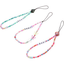 Helmillä koristeltu matkapuhelinketju Lanyard Pearl Beads ranneköysi puhelimen muotiasusteena