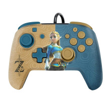 PDP Switch Rematch Wired controller ZELDA Officially Licensed by Nintendo - Customizable buttons, sticks, triggers, and paddles - Ergonomic Controlle