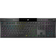 Corsair K100 AIR RGB Mechanical Gaming Keyboard - Ultra-Thin, Sub-1ms SLIPSTREAM WIRELESS, Low-Latency Bluetooth, CHERRY MX Ultra Low Profile Keyswit